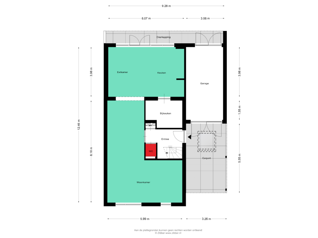 Bekijk plattegrond van Begane Grond van Den Bogert 16