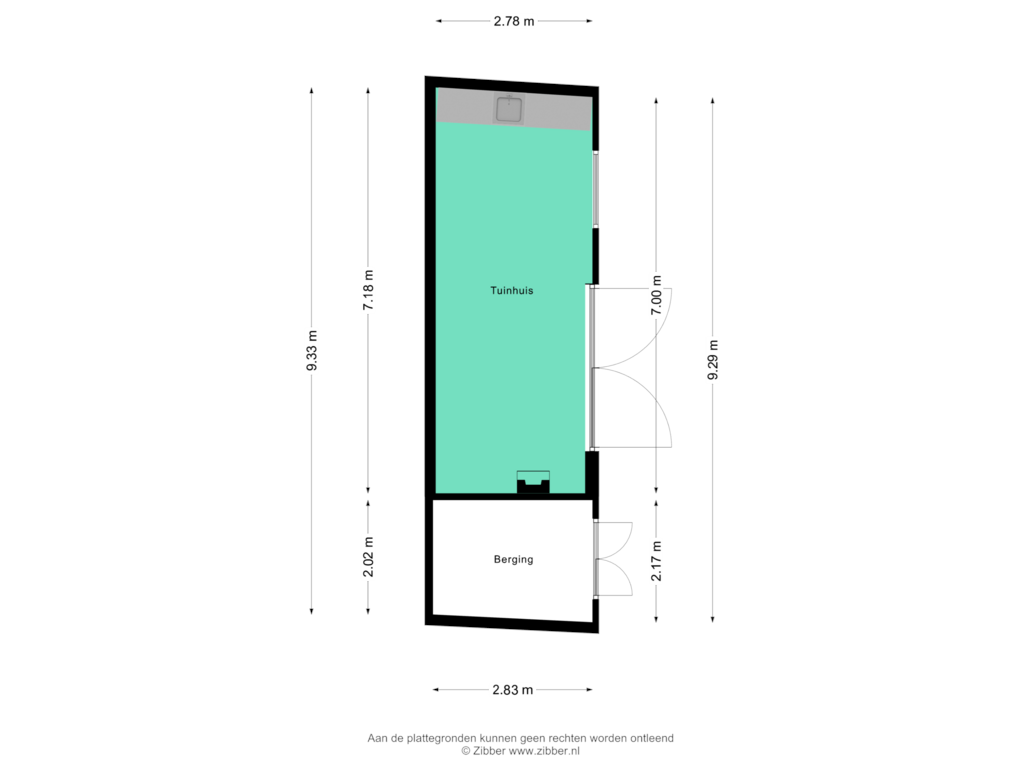 Bekijk plattegrond van Tuinhuis van Den Bogert 16