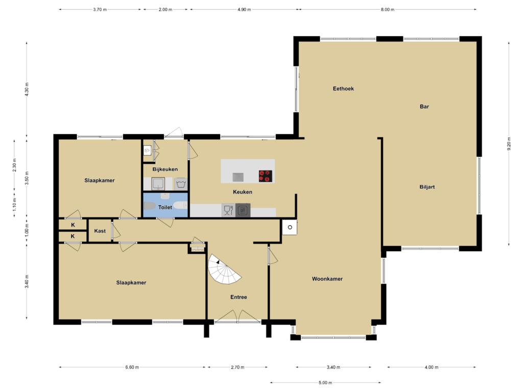 View floorplan of Begane Grond of Schoutenkamp 3