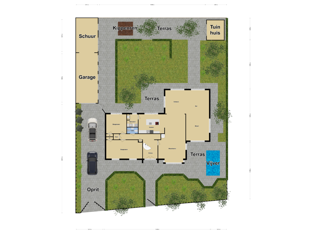 View floorplan of Tuinindeling of Schoutenkamp 3