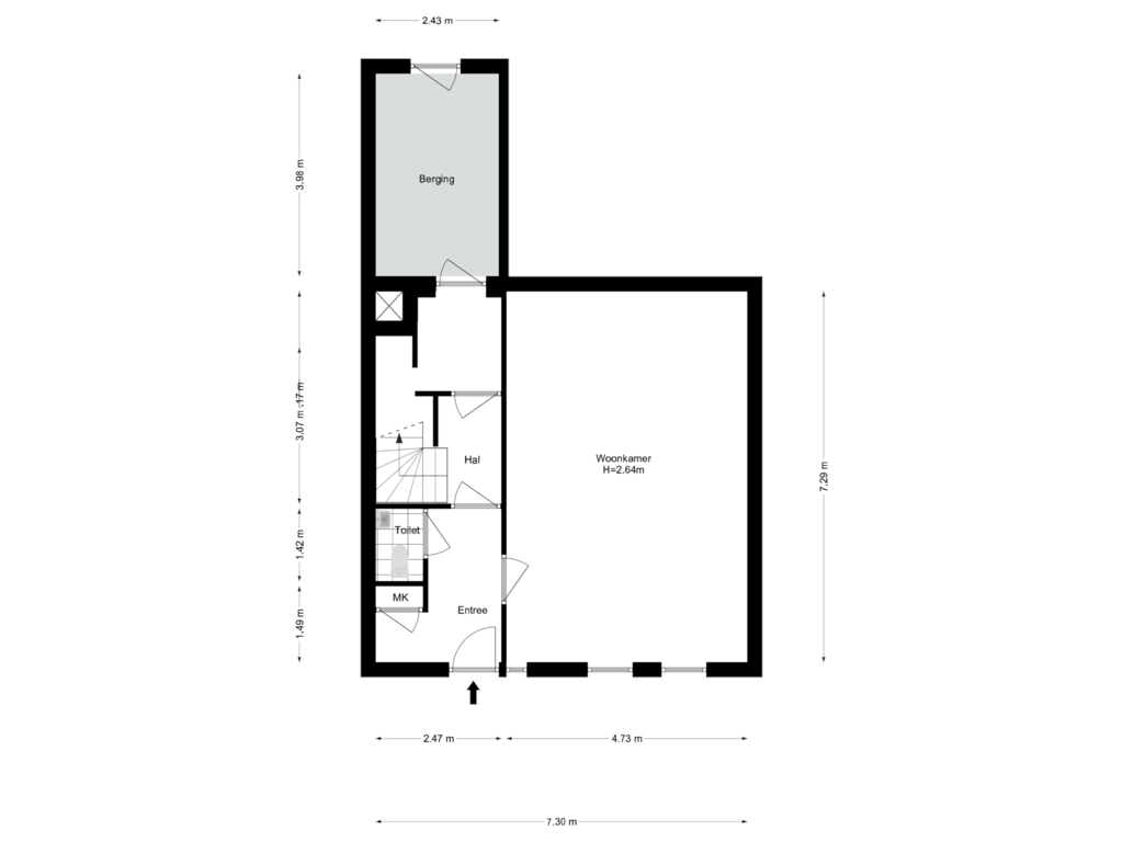 Bekijk plattegrond van Begane grond van Claerbeek 55