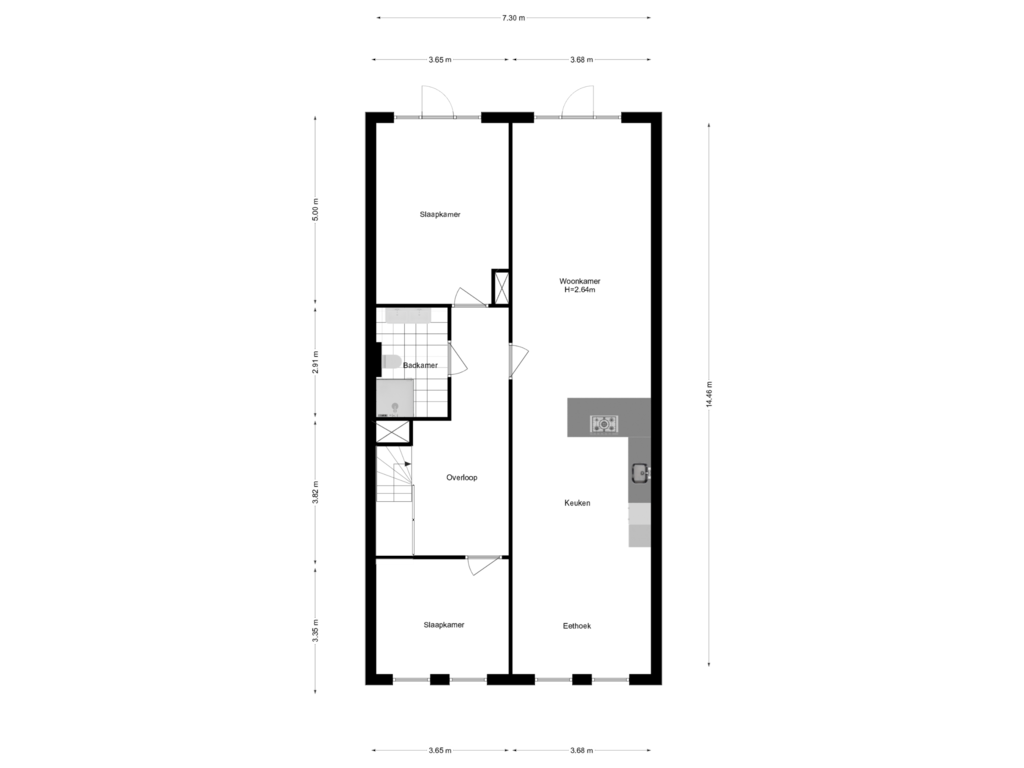 Bekijk plattegrond van 1e Verdieping van Claerbeek 55