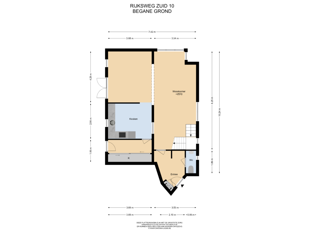 Bekijk plattegrond van Begane grond van Rijksweg Zuid 10