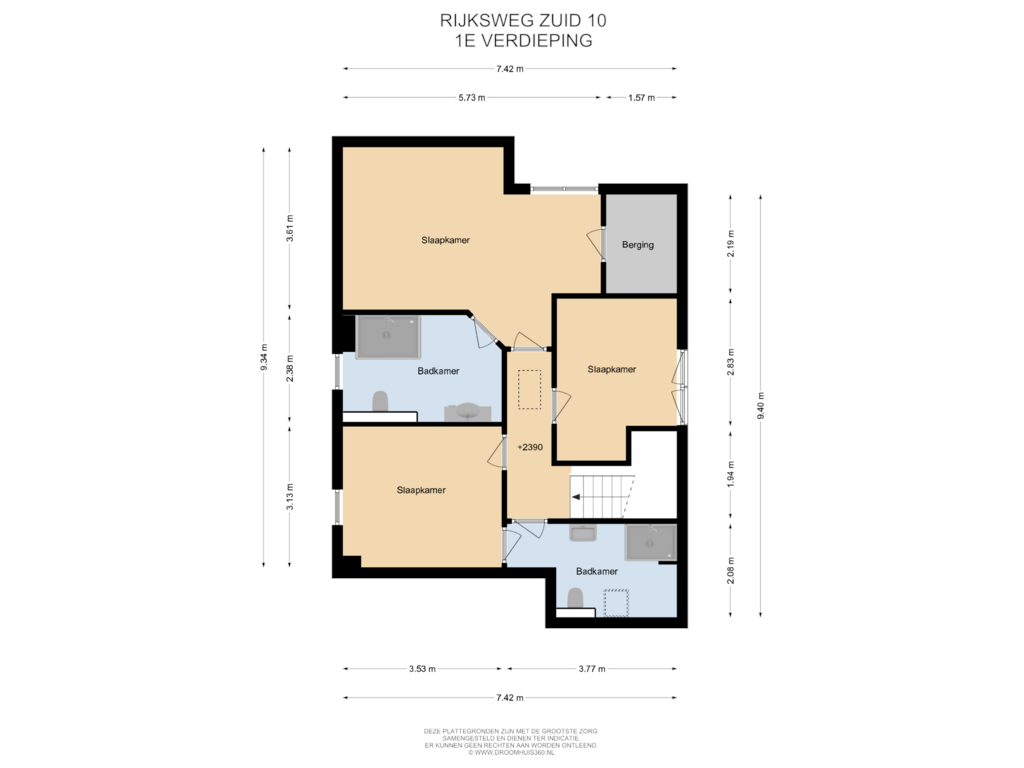 Bekijk plattegrond van 1E Verdieping van Rijksweg Zuid 10