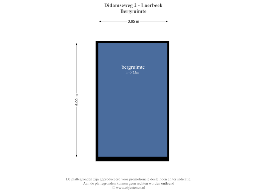 Bekijk plattegrond van Bergruimte van Didamseweg 2