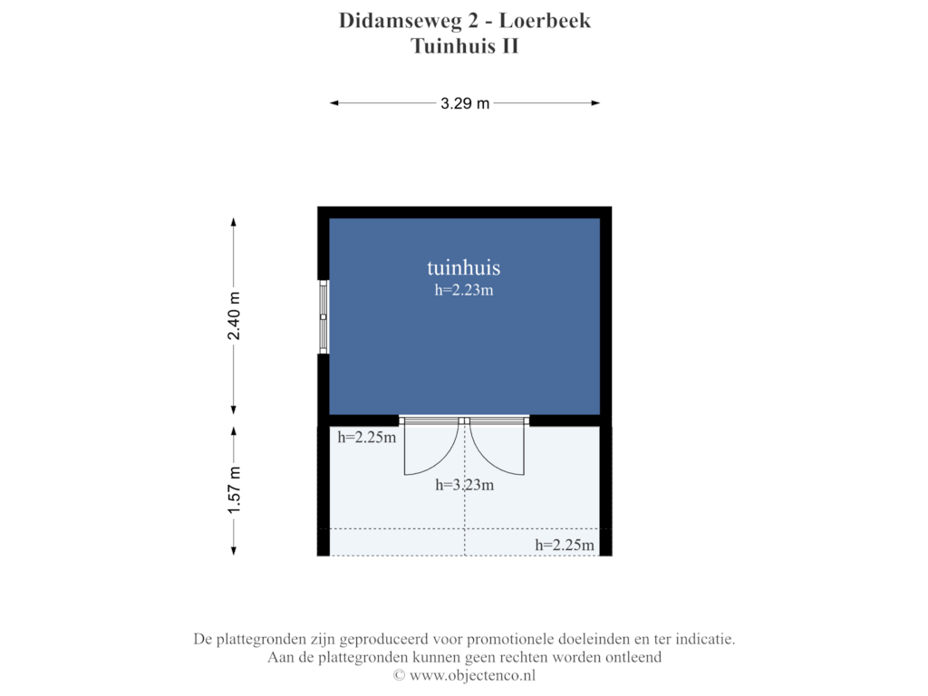 Bekijk plattegrond van Tuinhuis II van Didamseweg 2