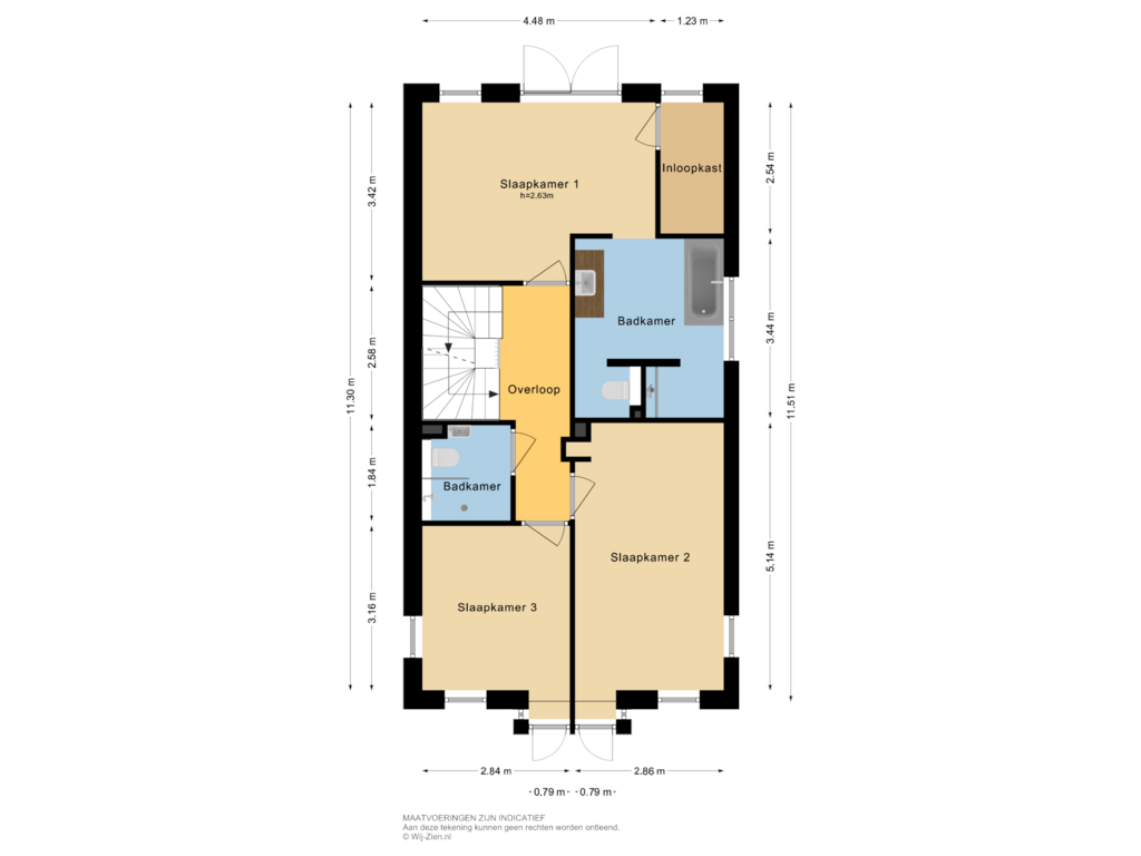 Bekijk plattegrond van Eerste Verdieping van Veerdam 21-A