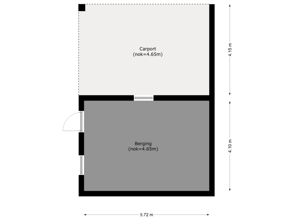 Bekijk plattegrond van carport, berging van Kerkring 22