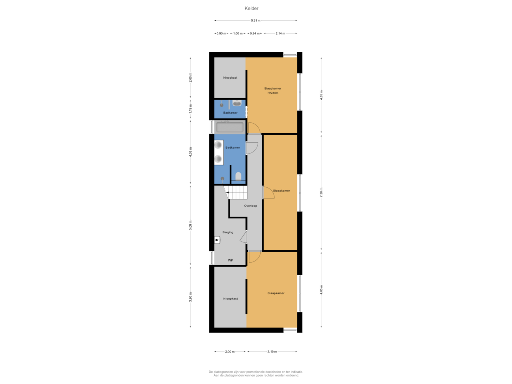 View floorplan of Kelder of Helling 52