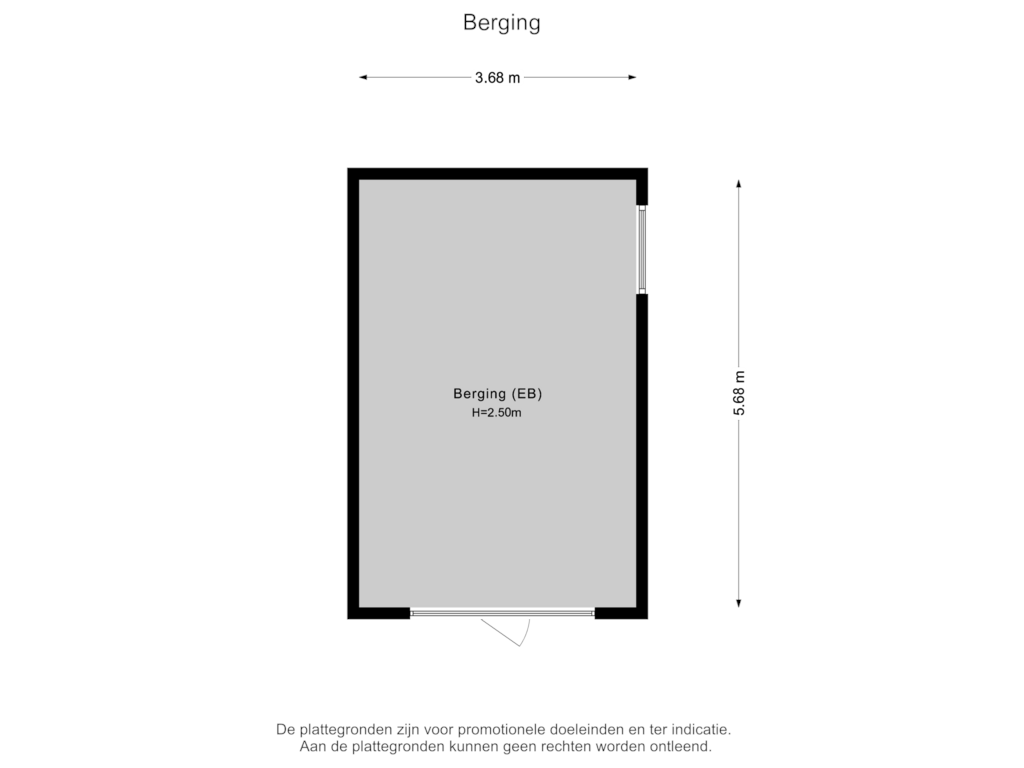 View floorplan of Berging of Helling 52