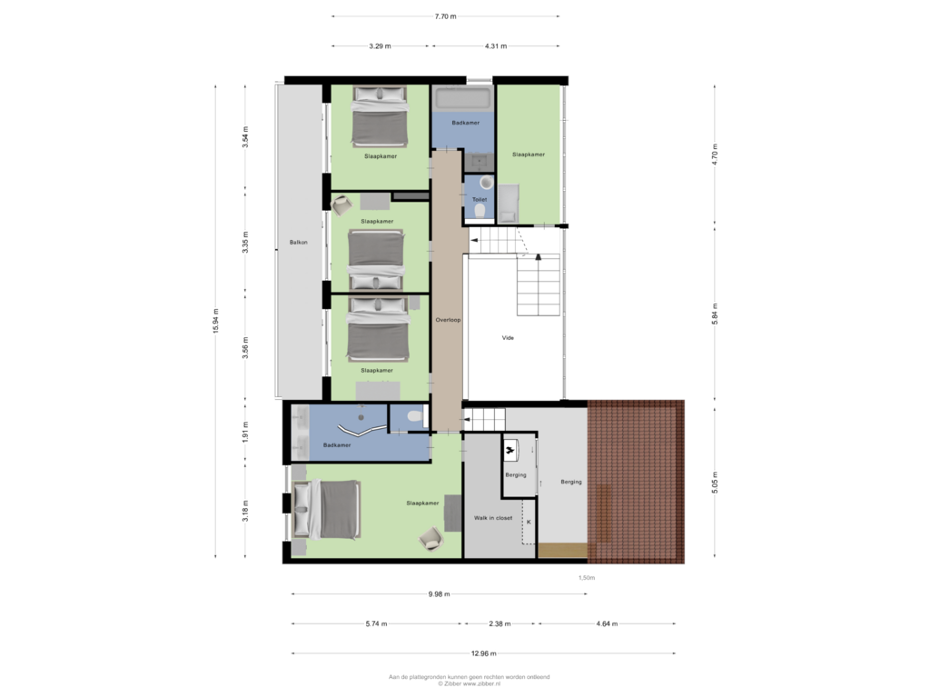 Bekijk plattegrond van Eerste verdieping van Singravenlaan 12