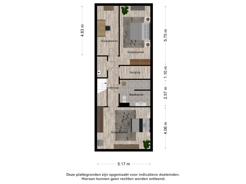 Bekijk plattegrond van 1e verdieping van Papegaaienburg 30