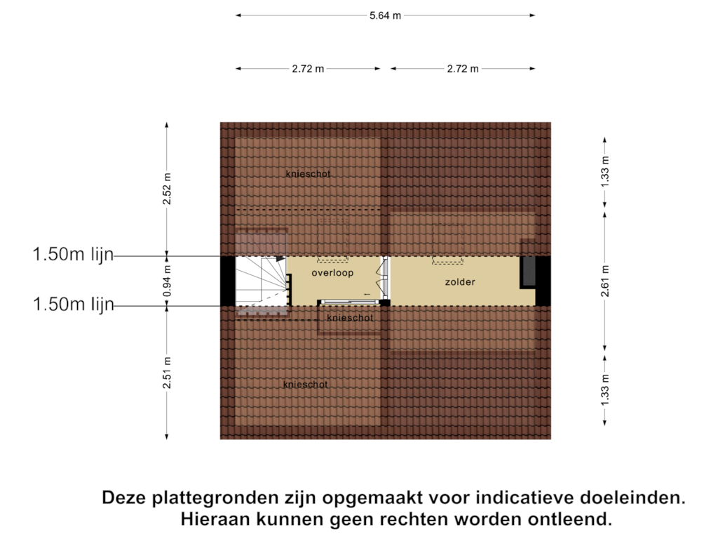 View floorplan of Zolder of Couwervestraat 47