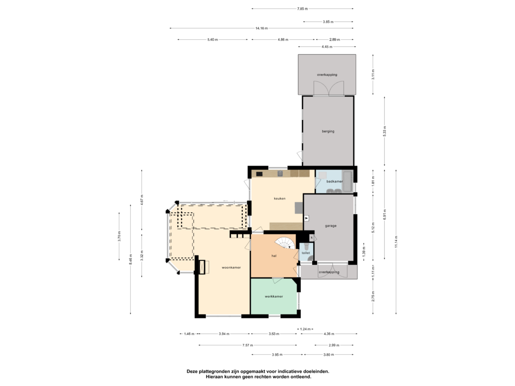 Bekijk plattegrond van Begane grond van Oudlandsestraat 22