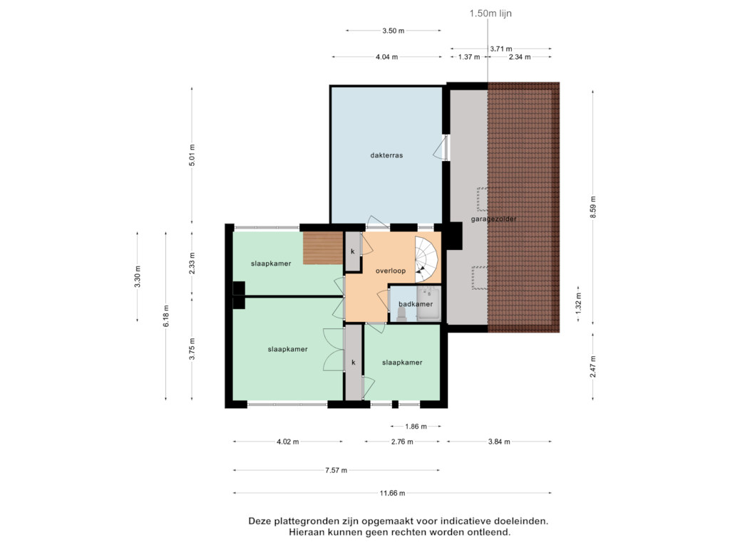 Bekijk plattegrond van 1e verdieping van Oudlandsestraat 22