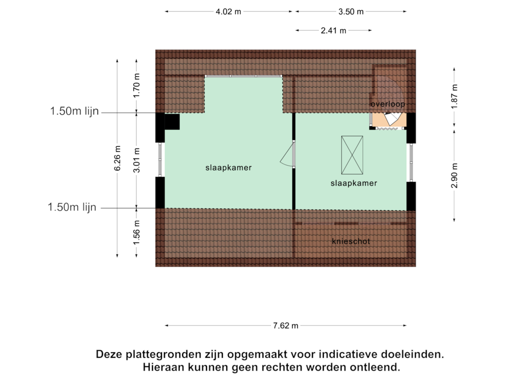 Bekijk plattegrond van 2e verdieping van Oudlandsestraat 22