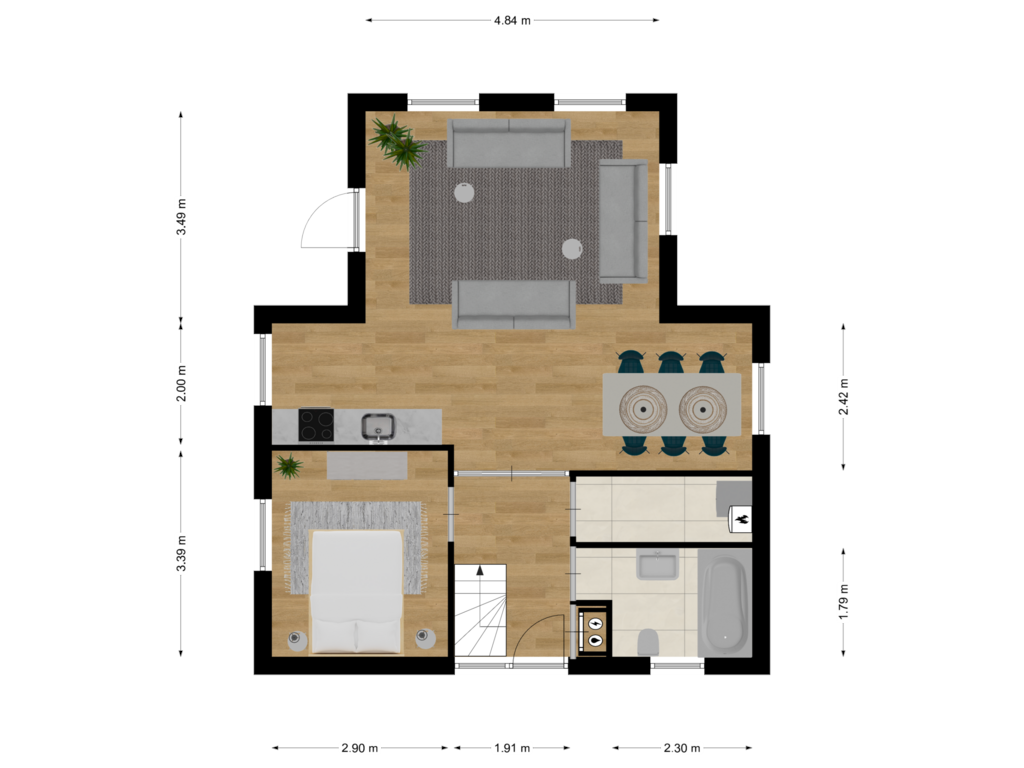 Bekijk plattegrond van First floor van Gagelmaat 4-137