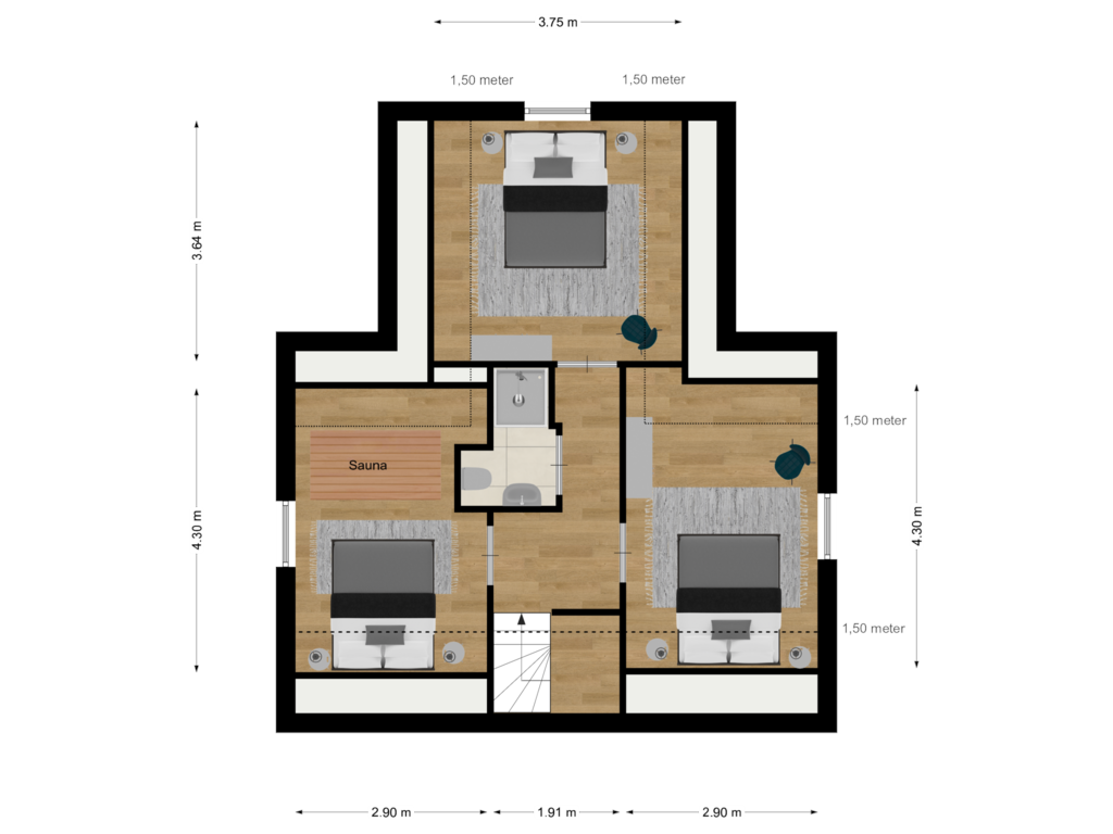 Bekijk plattegrond van Verdieping van Gagelmaat 4-137