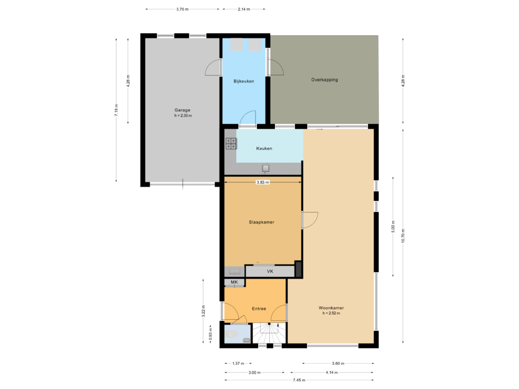 View floorplan of Begane grond of Leeuwetand 27