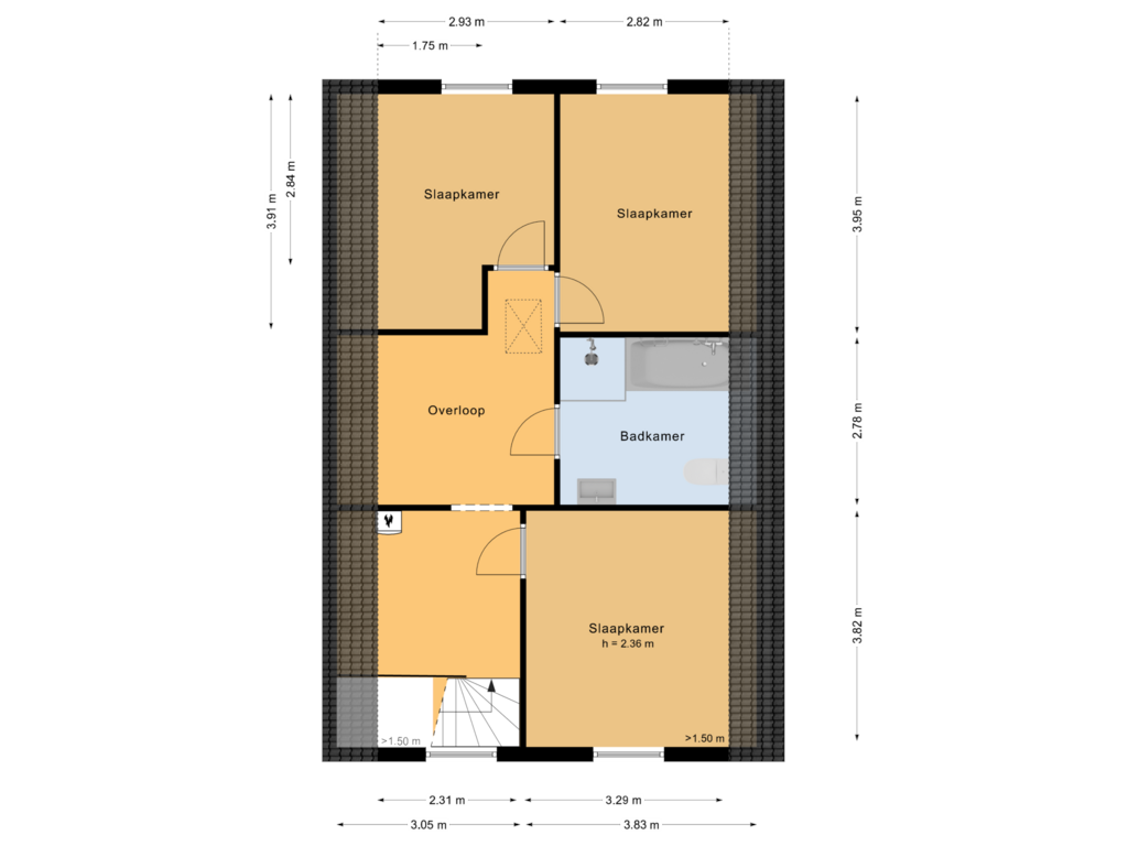 View floorplan of Eerste verdieping of Leeuwetand 27