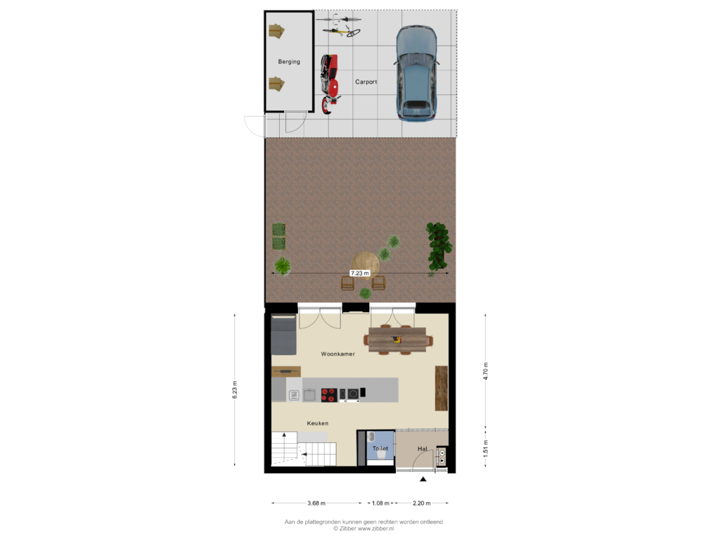 View floorplan of Begane grond Tuin of Van Deventerstraat 29