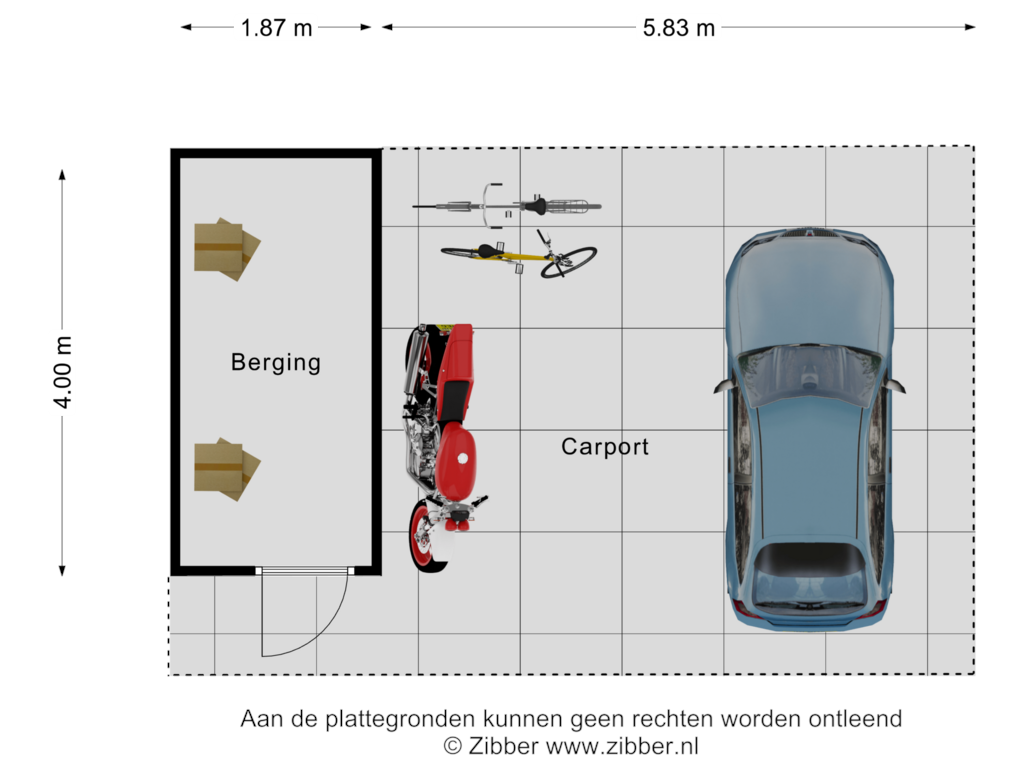 View floorplan of Berging of Van Deventerstraat 29