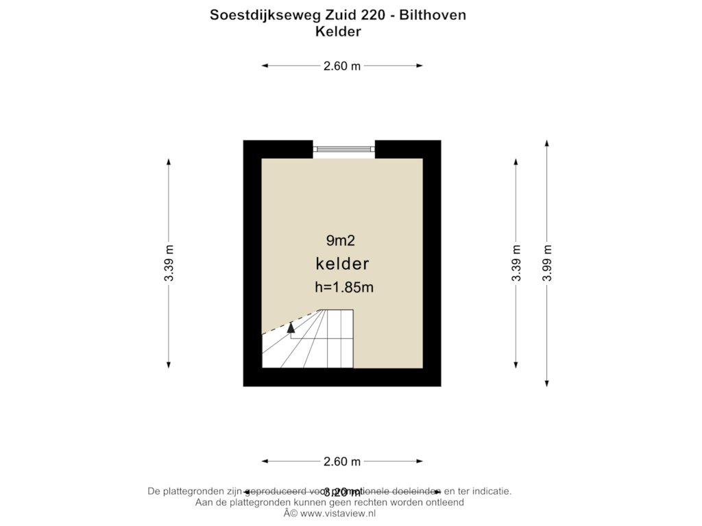 Bekijk plattegrond van Kelder van Soestdijkseweg Zuid 220