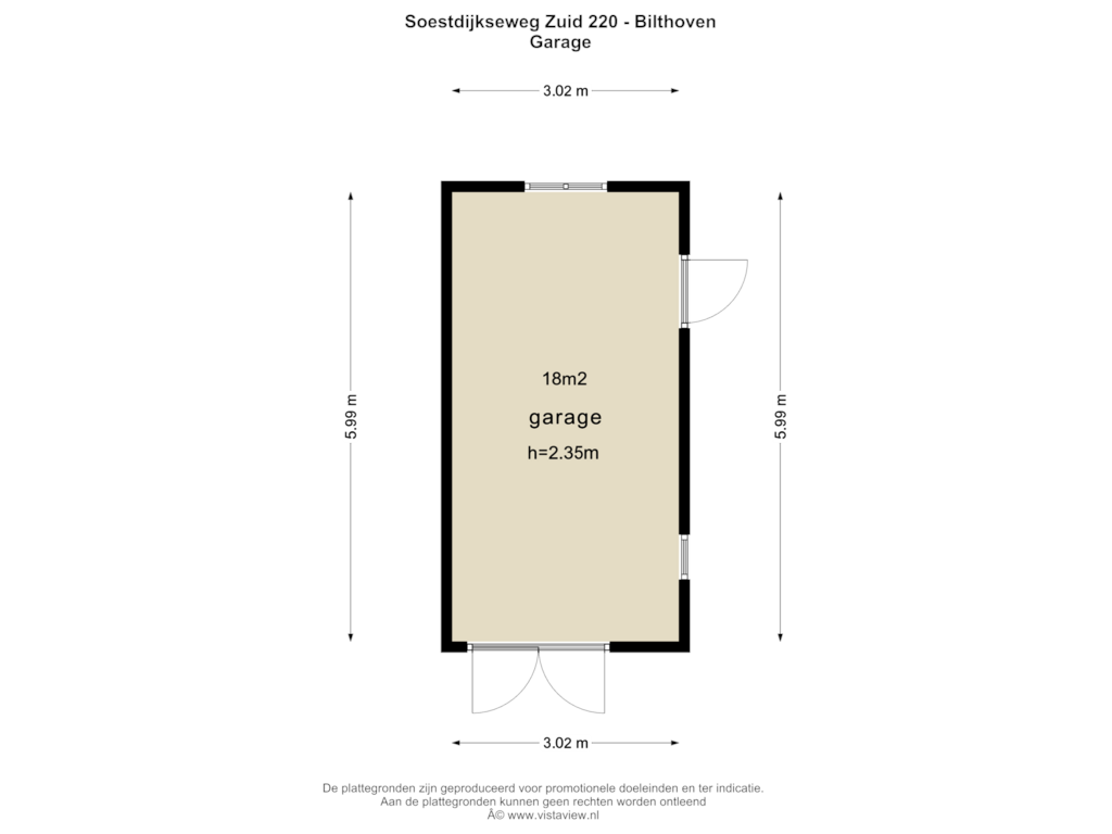 Bekijk plattegrond van Garage van Soestdijkseweg Zuid 220