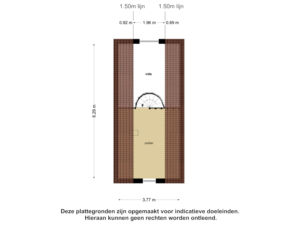 View floorplan of Zolder of Knollenhaarweg 7-113