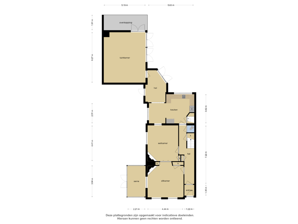 View floorplan of Begane grond of Soestdijkerstraatweg 60