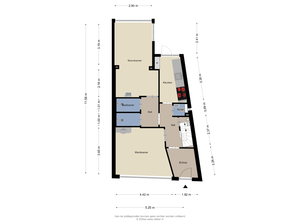 View floorplan of Begane Grond of Schoutenweg 15