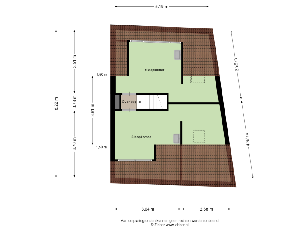 View floorplan of Tweede Verdieping of Schoutenweg 15