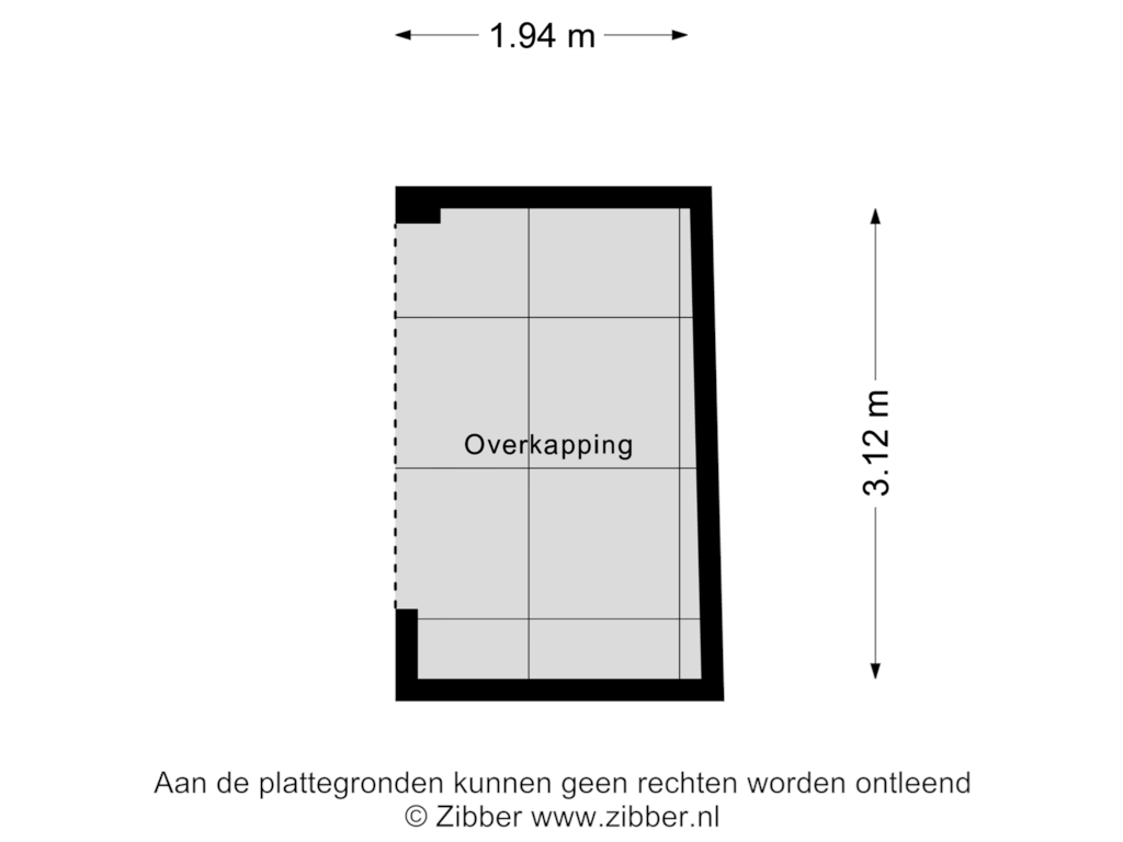 View floorplan of Overkapping of Schoutenweg 15