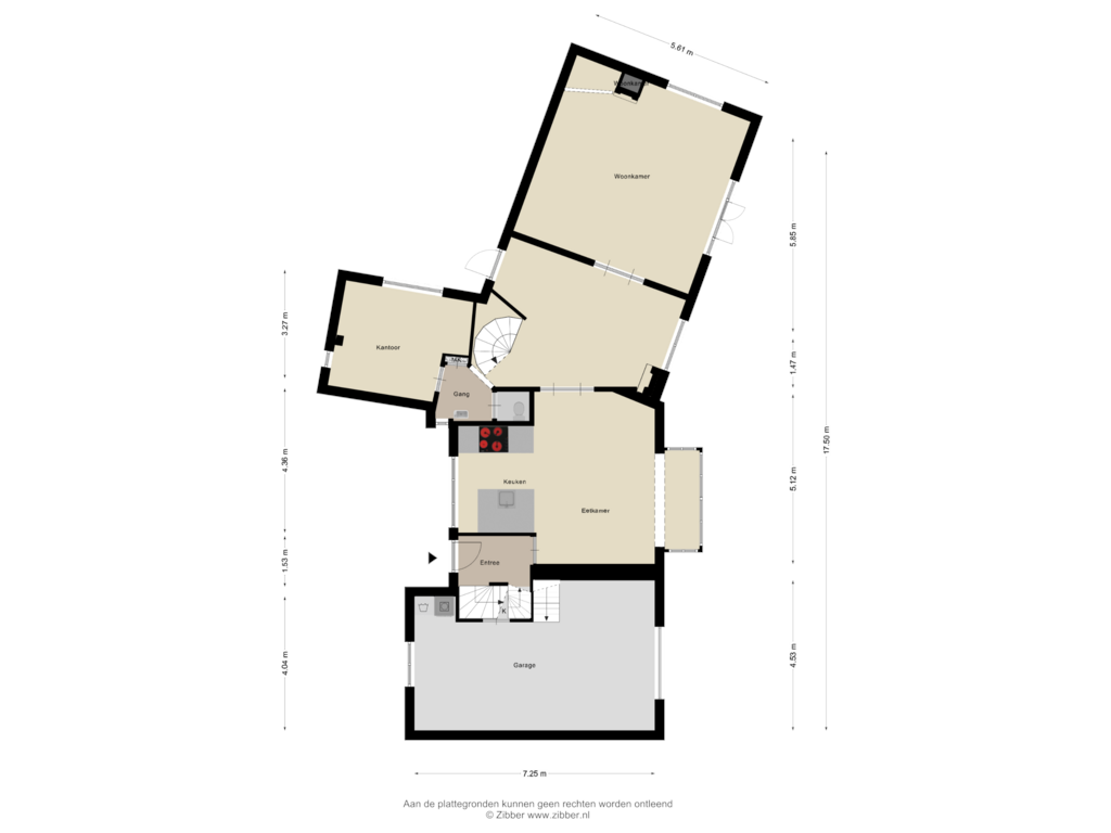 View floorplan of Begane grond of Van Borselenlaan 13