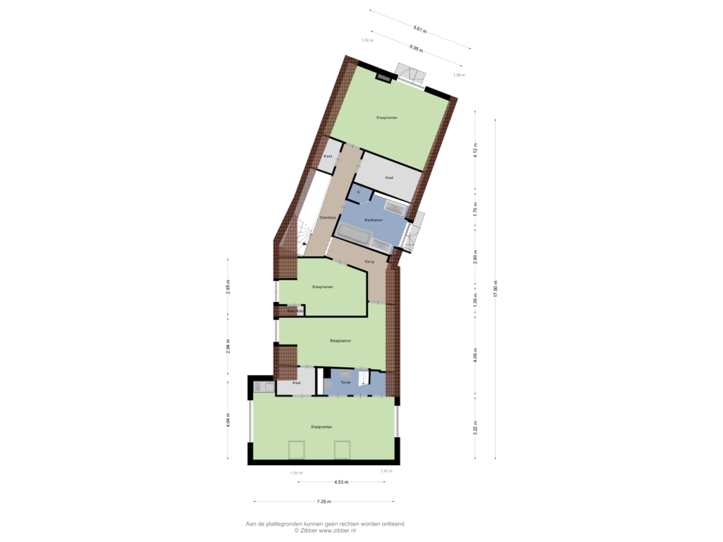 View floorplan of Eerste verdieping of Van Borselenlaan 13