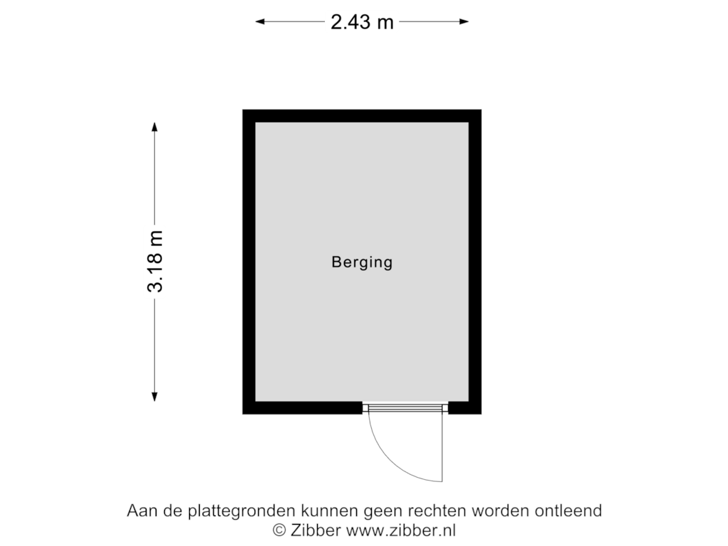 View floorplan of Berging of Van Borselenlaan 13