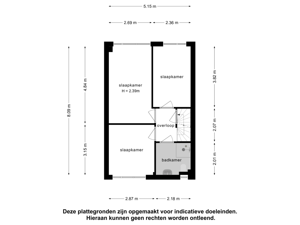 Bekijk plattegrond van 1e verdieping van Vlier 12