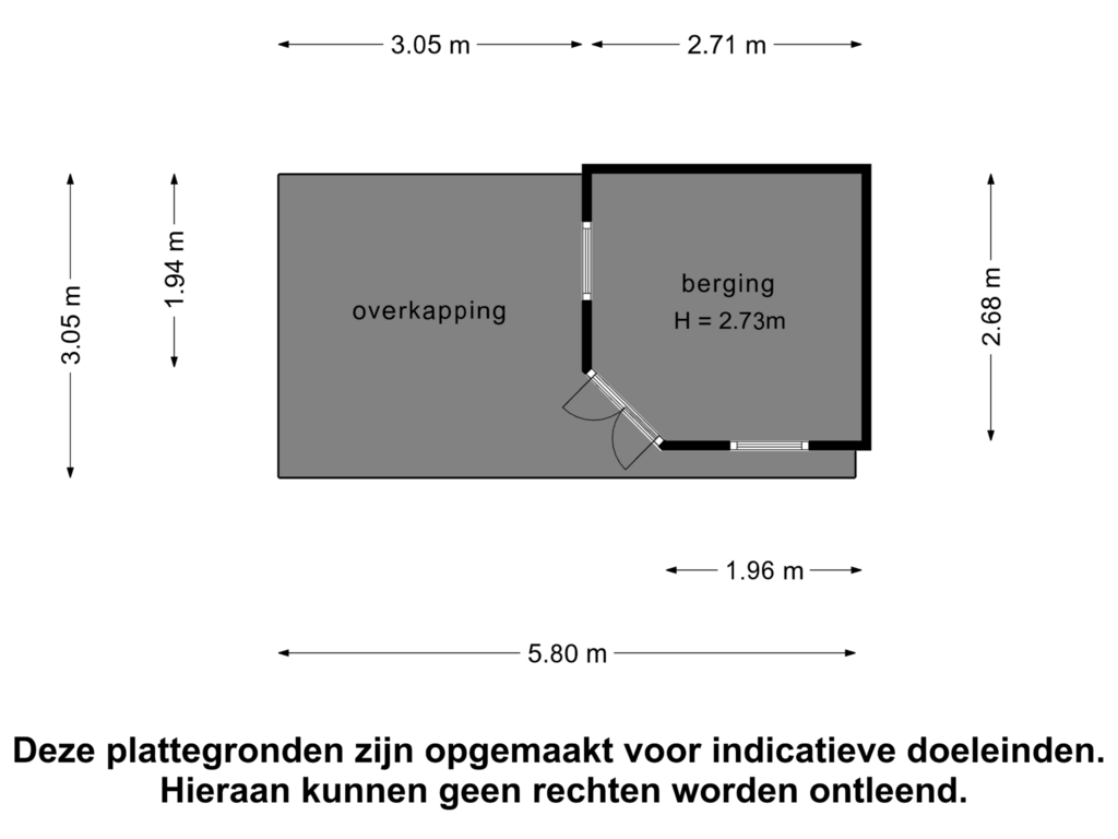 Bekijk plattegrond van berging 1 van Vlier 12