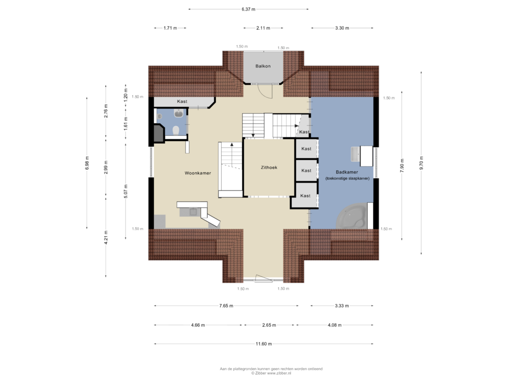 Bekijk plattegrond van Vijfde verdieping van Wilhelminasingel 3-B9