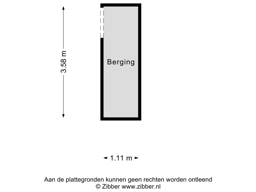 Bekijk plattegrond van Berging van Wilhelminasingel 3-B9