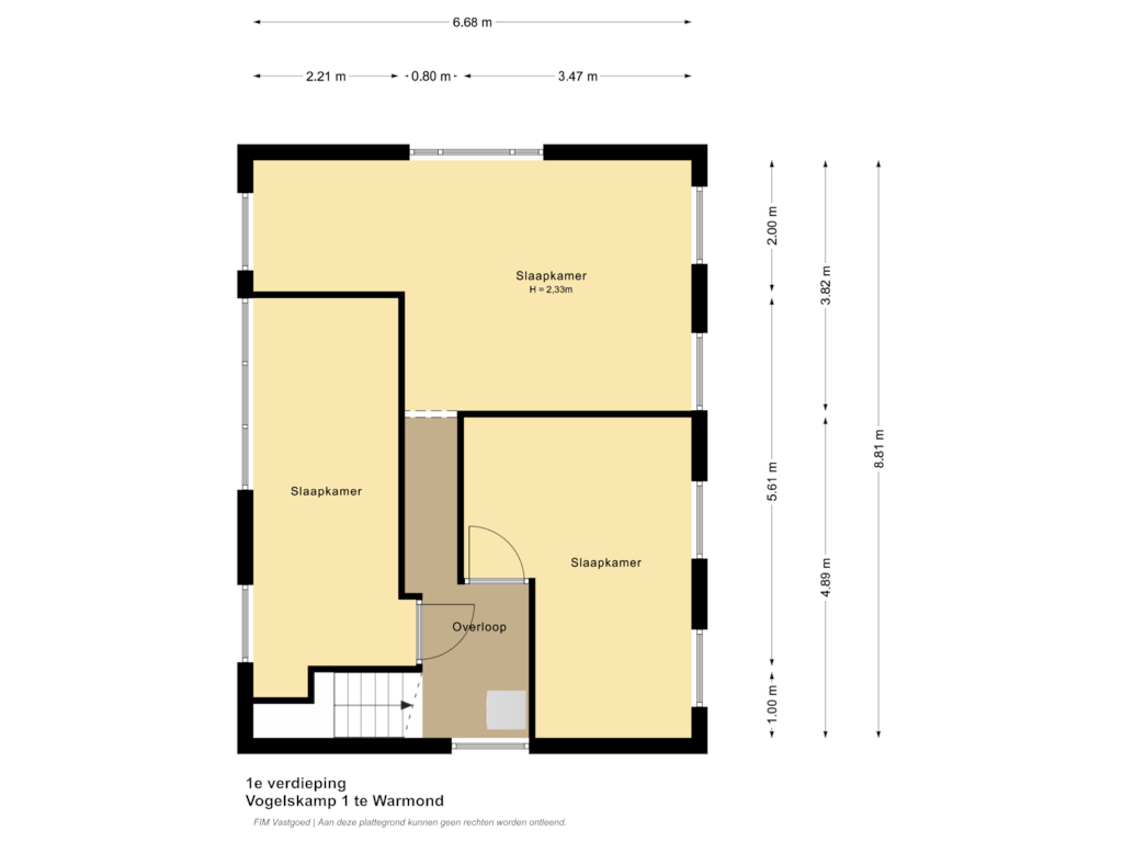 Bekijk plattegrond van 1e verdieping van Vogelskamp 1