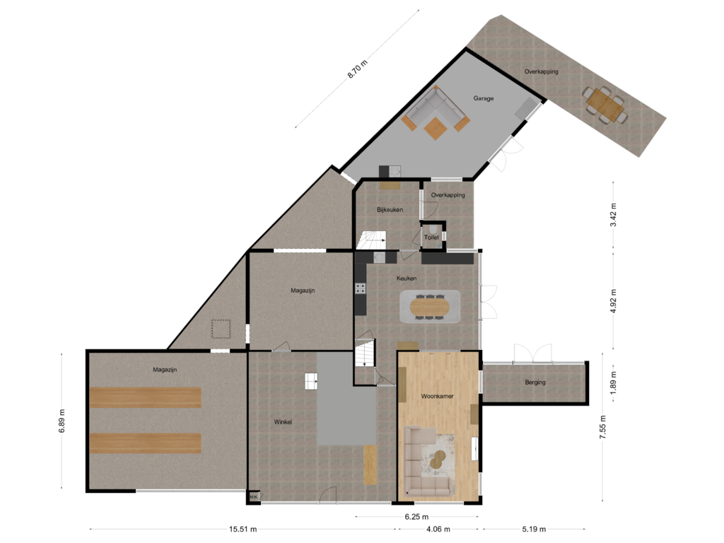 View floorplan of Begane grond of De Akker 49