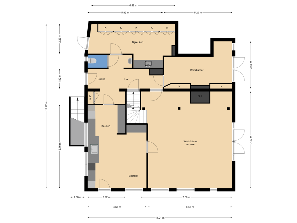 Bekijk plattegrond van Begane grond van Tuinstraat 9