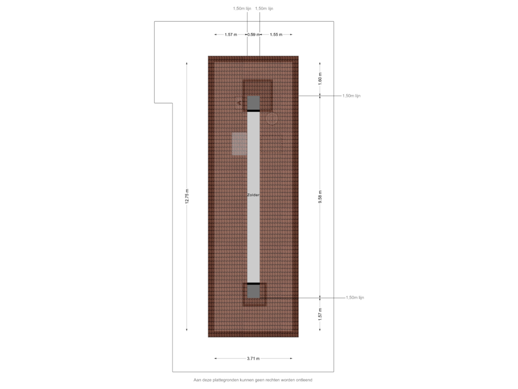 Bekijk plattegrond van Zolder van Prins Constantijnlaan 13