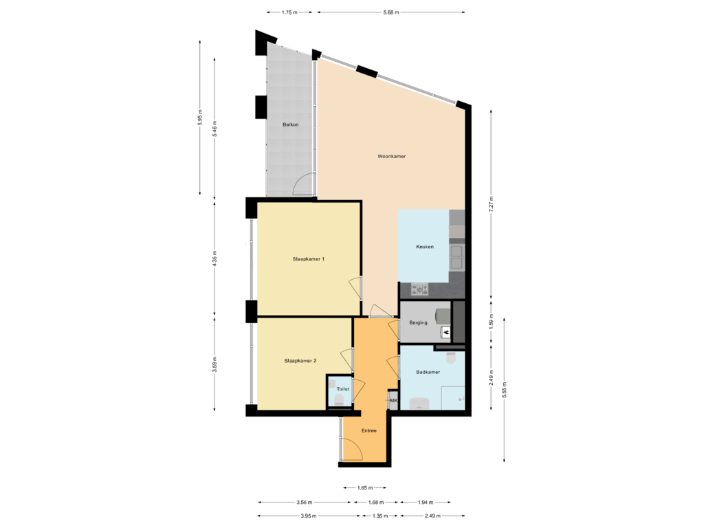 Bekijk plattegrond van Appartement van Jan Ensinglaan 89