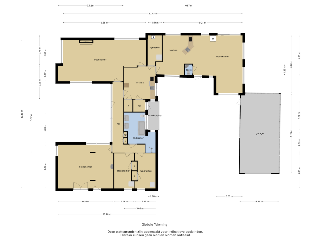 Bekijk plattegrond van Bungalow van Lithoijense Dijk 14-A