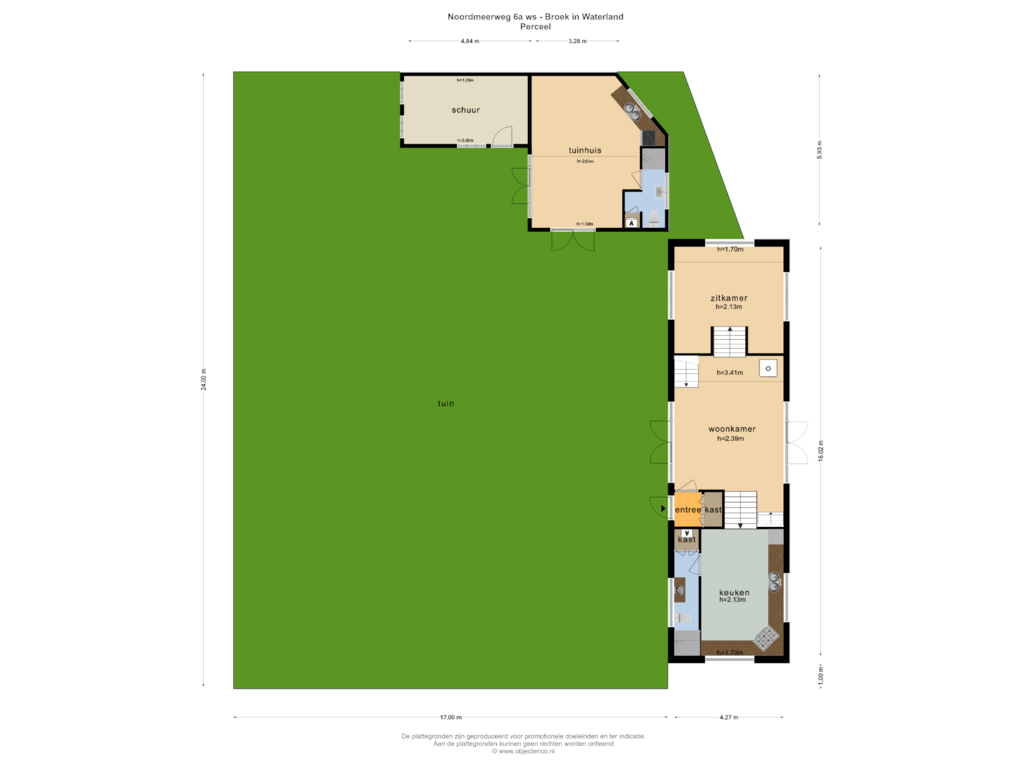 View floorplan of PERCEEL of Noordmeerweg 6-AWS