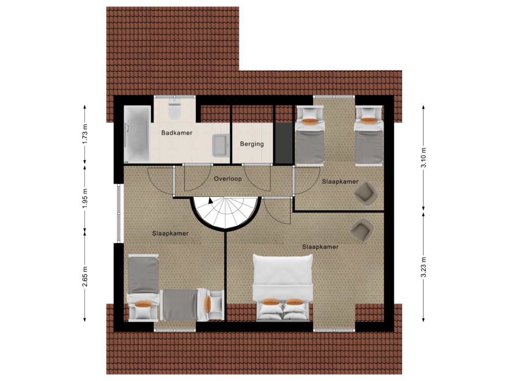 View floorplan of 1e Verdieping of Westlangeweg 1-A106