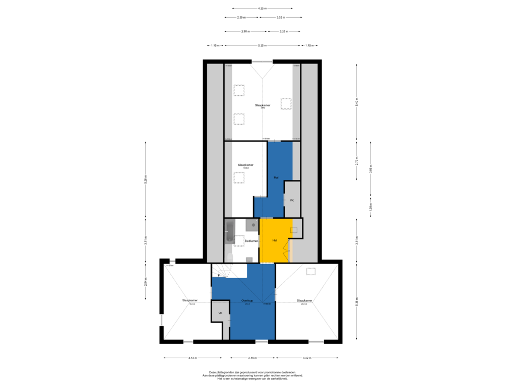 Bekijk plattegrond van Eerste Verdieping van Dorpsstraat 15