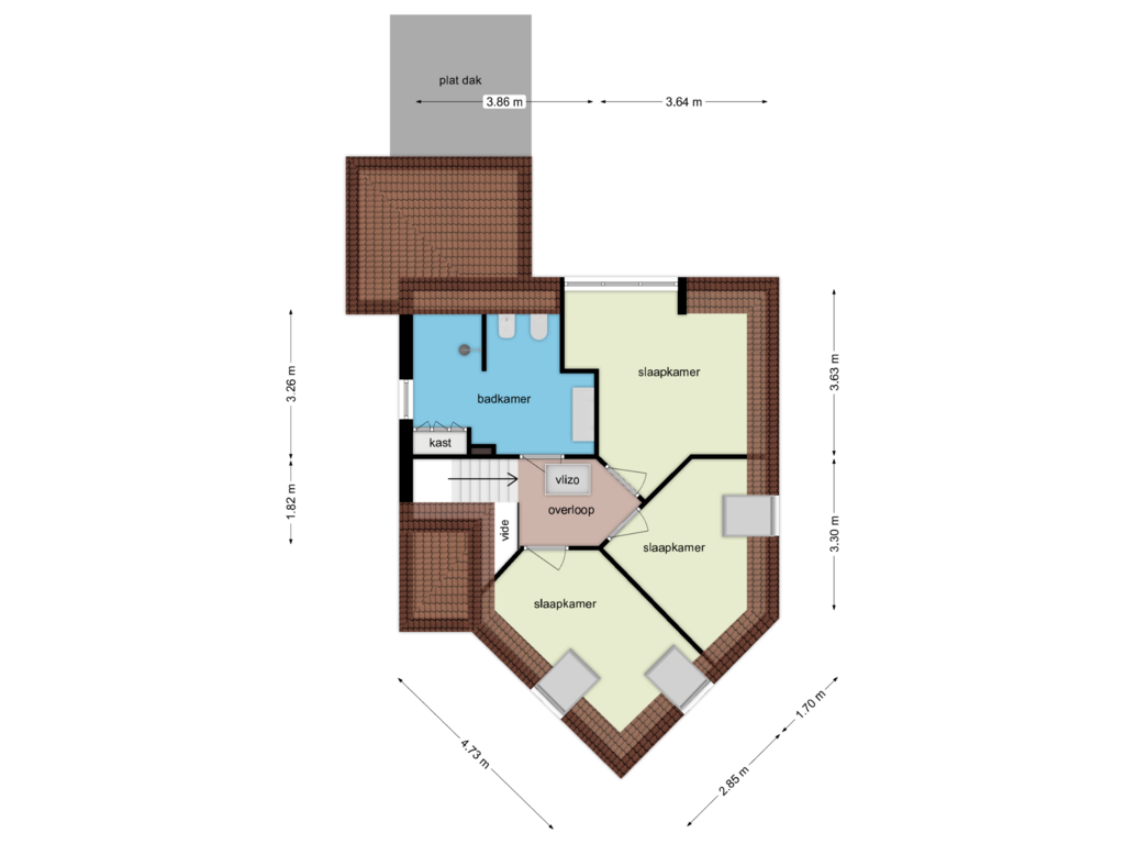 Bekijk plattegrond van Verdieping van Bernard van Damstraat 29